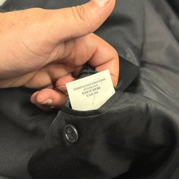 Jack Victor Blazer Wool Sport Coat Metal Buttons Gabardine Black 42L - Picture 9 of 9